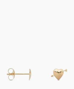 Best Oorbellen Single Cupid Stud Earring Silver Goldpla Goud Dames Sieraden