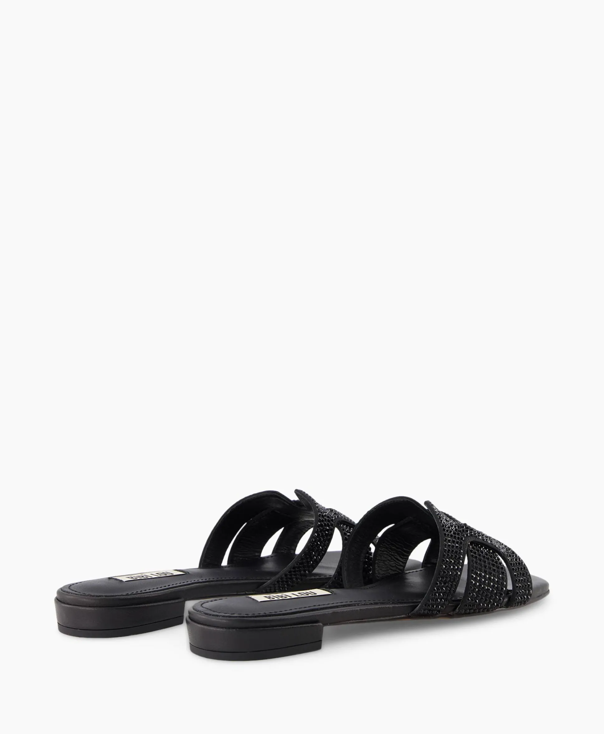 Clearance Sandaal Zonder Hak Strass Zwart Dames Sandalen