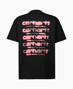 Flash Sale T-Shirt S/S Ink Bleed Organic Cotton Zwart Heren T-Shirts