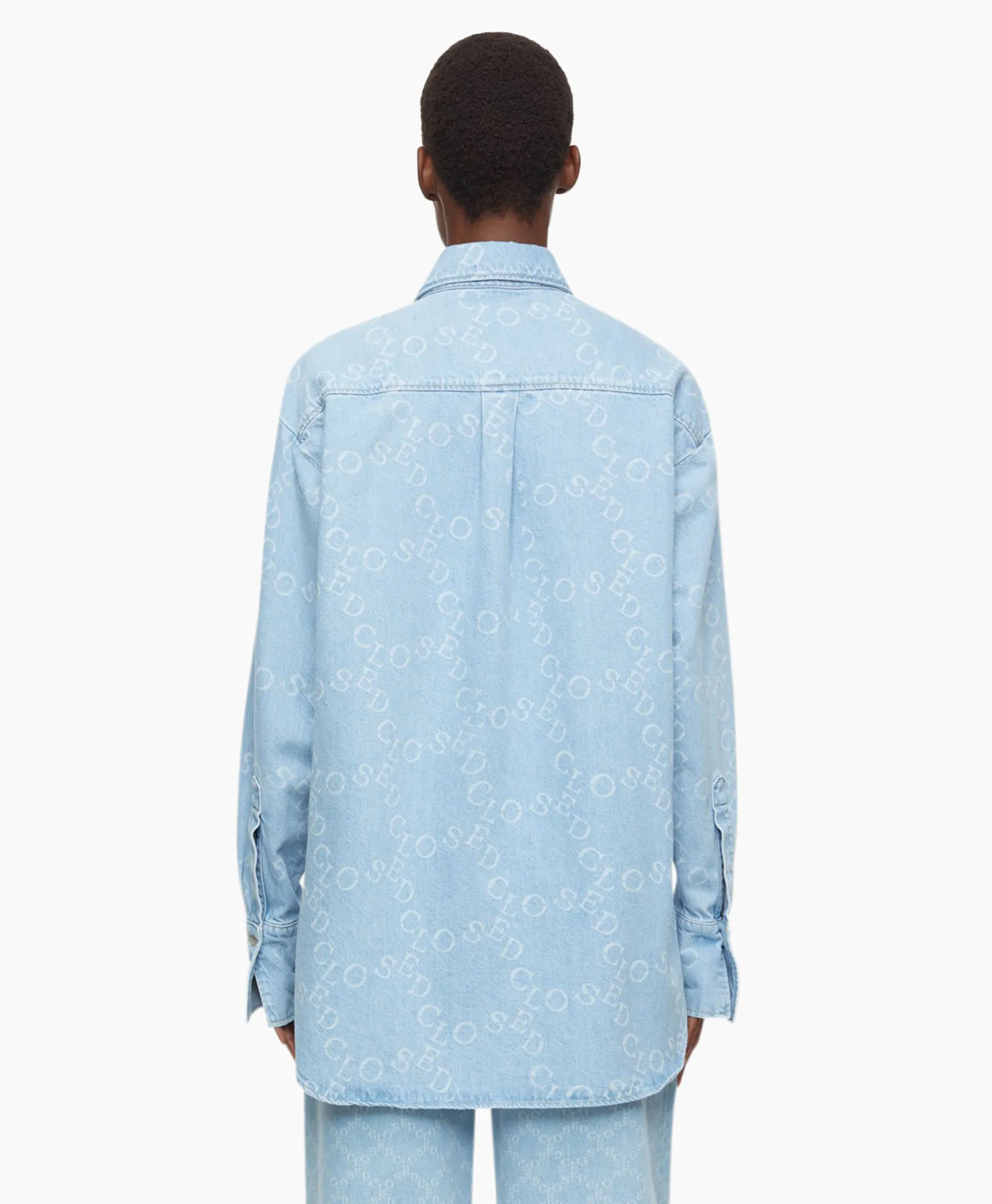 New Blouse Boxy Long Sleeve Licht Blauw Dames Blouses