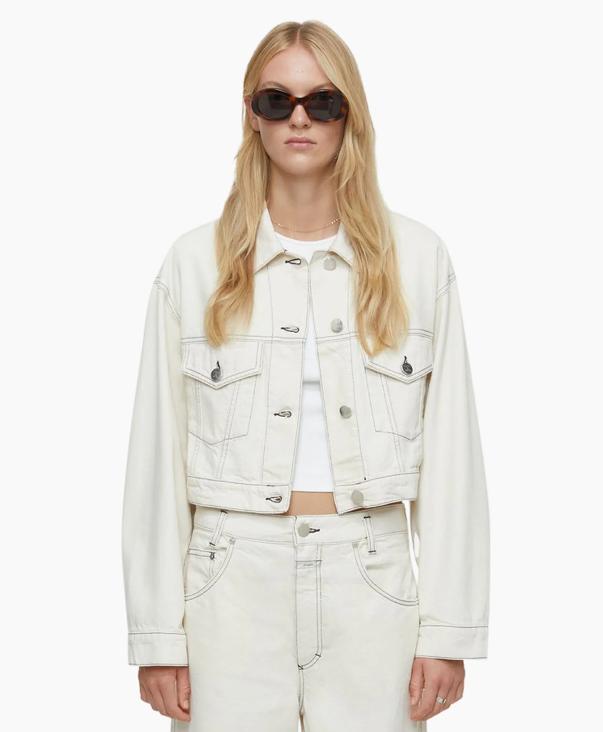 Discount Jack Boxy Denim Off White Dames Jassen