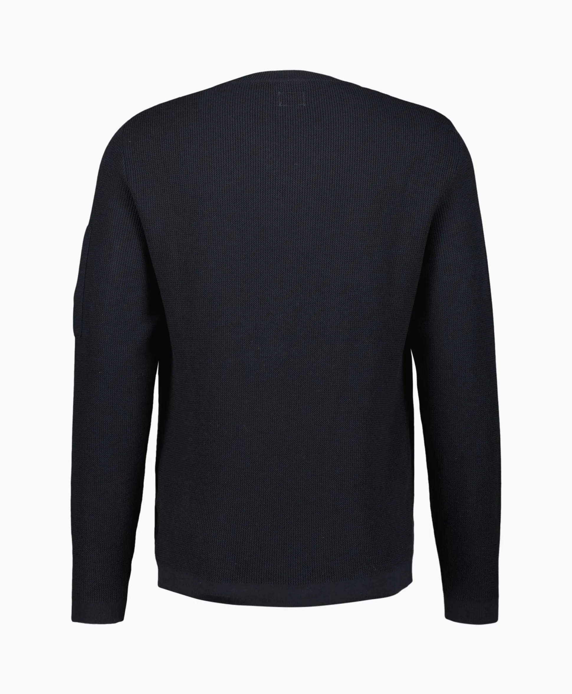 New Pullover Sea Island Lens Ribbed Knit Donker Blauw Heren Truien