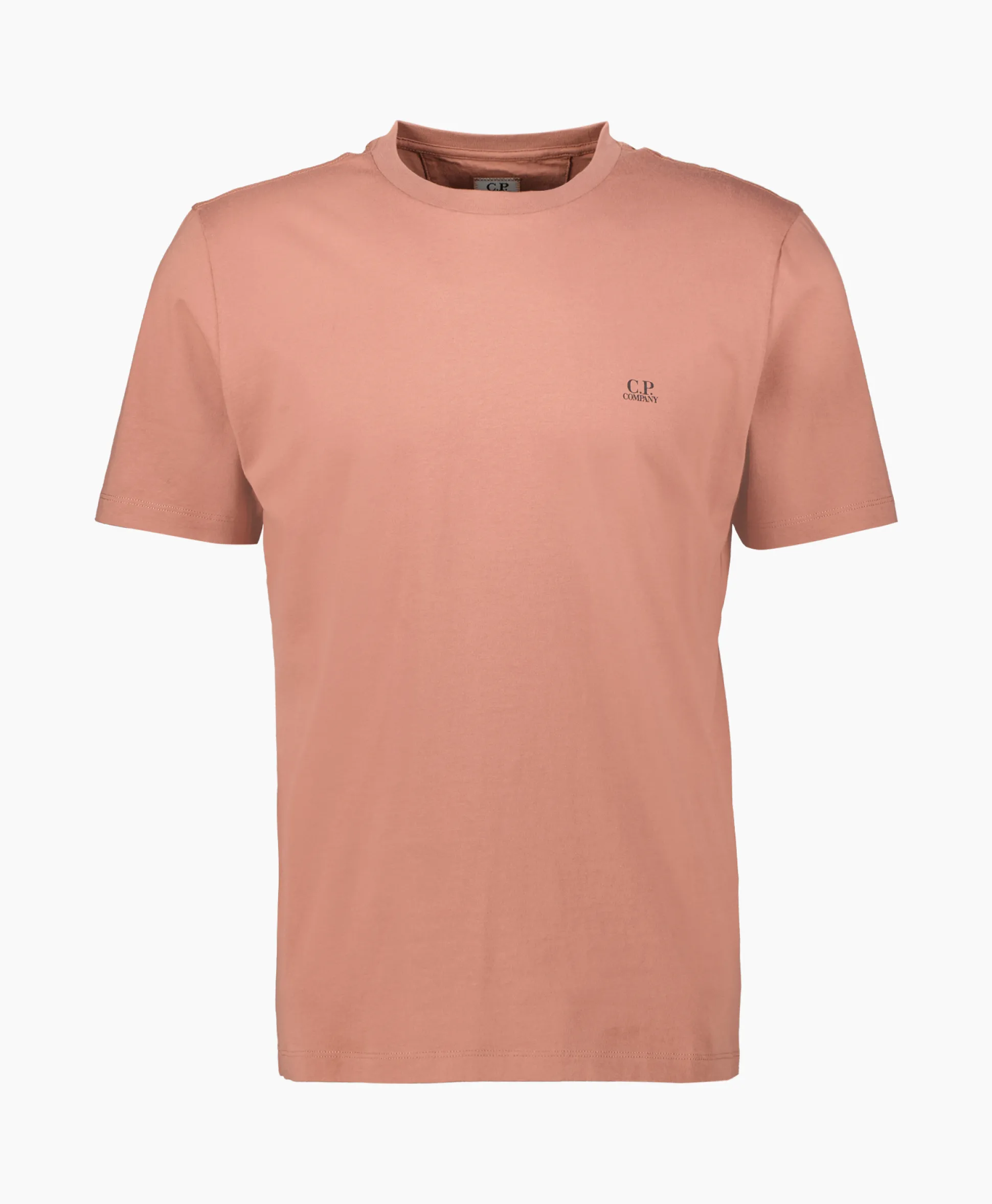 New T-Shirt 30/1 Jersey Small Logo Donker Bruin Heren T-Shirts