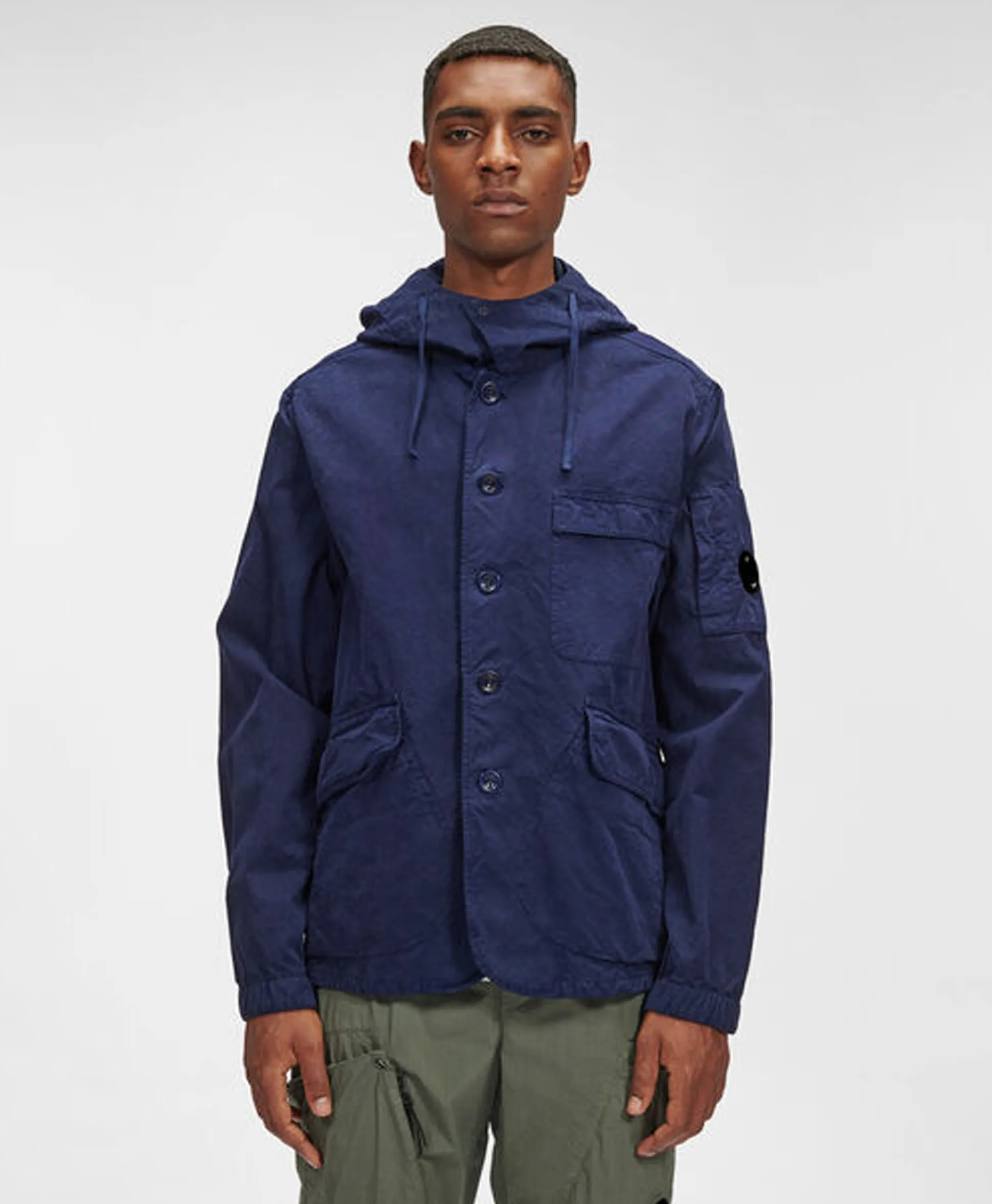 Cheap Vest B Hooded Jacket Donker Blauw Heren Jassen