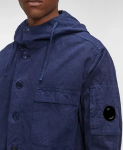 Cheap Vest B Hooded Jacket Donker Blauw Heren Jassen