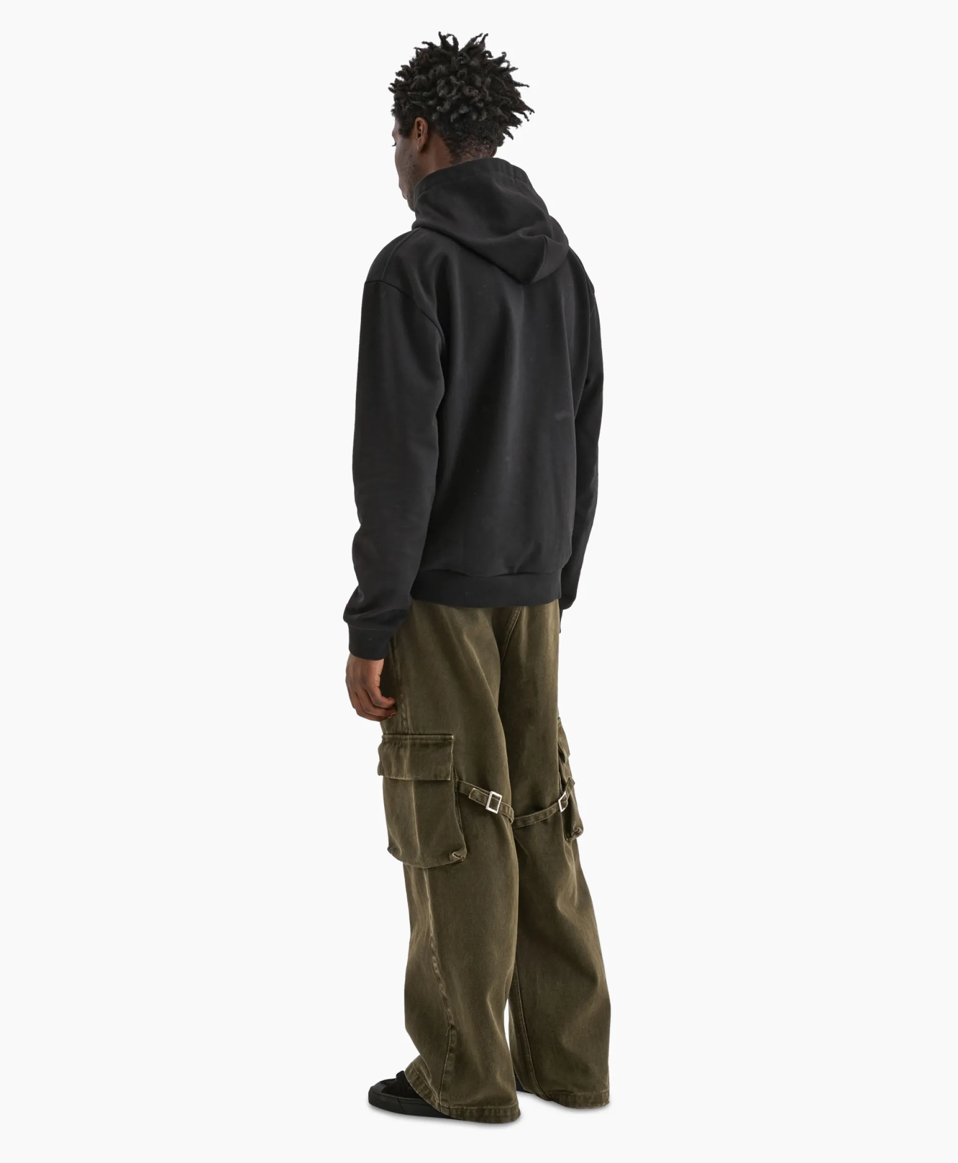 Sale Flaneur Hoodie Botanical Zwart Heren Truien