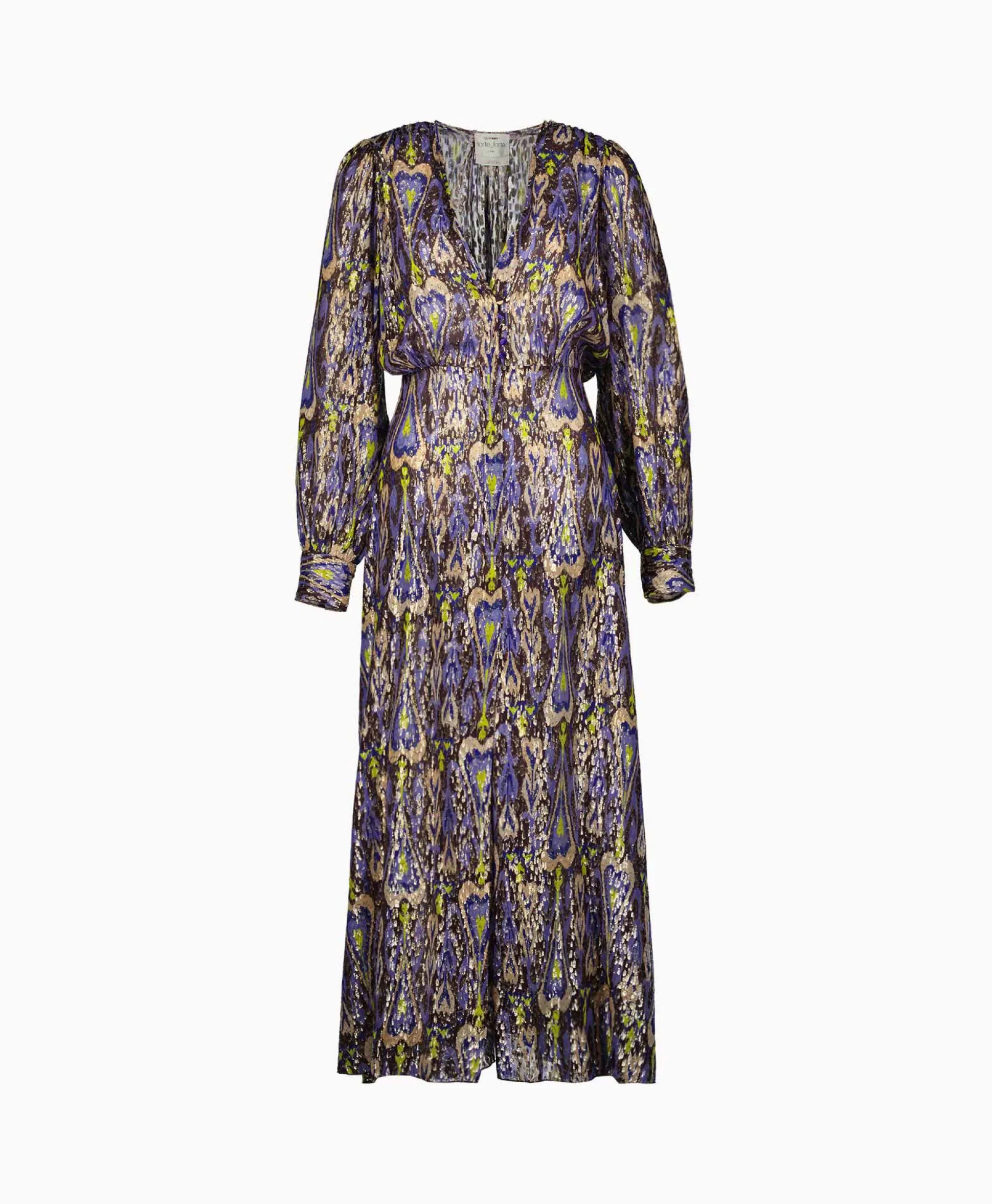 Hot Maxi Jurk Print Fil Coup Long Dress Norther Light Blauw Dames Jurken