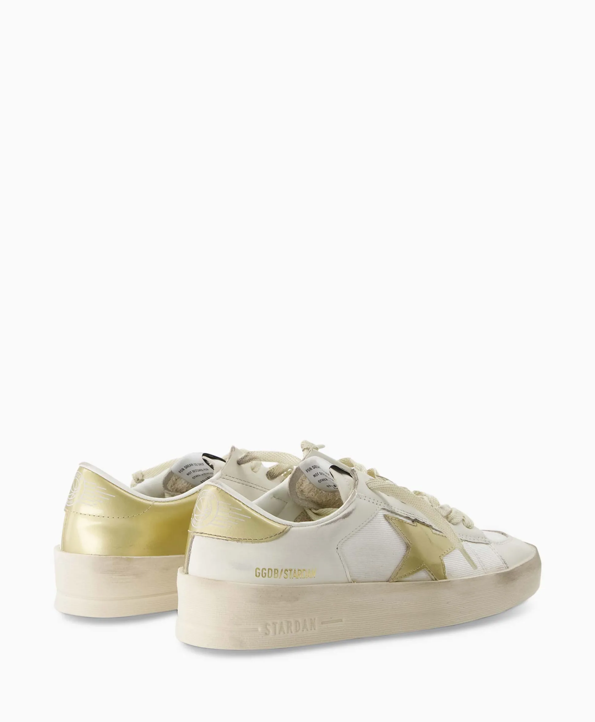New Sneaker Stardan Leather Mirrored Star Wit Dames Sneakers