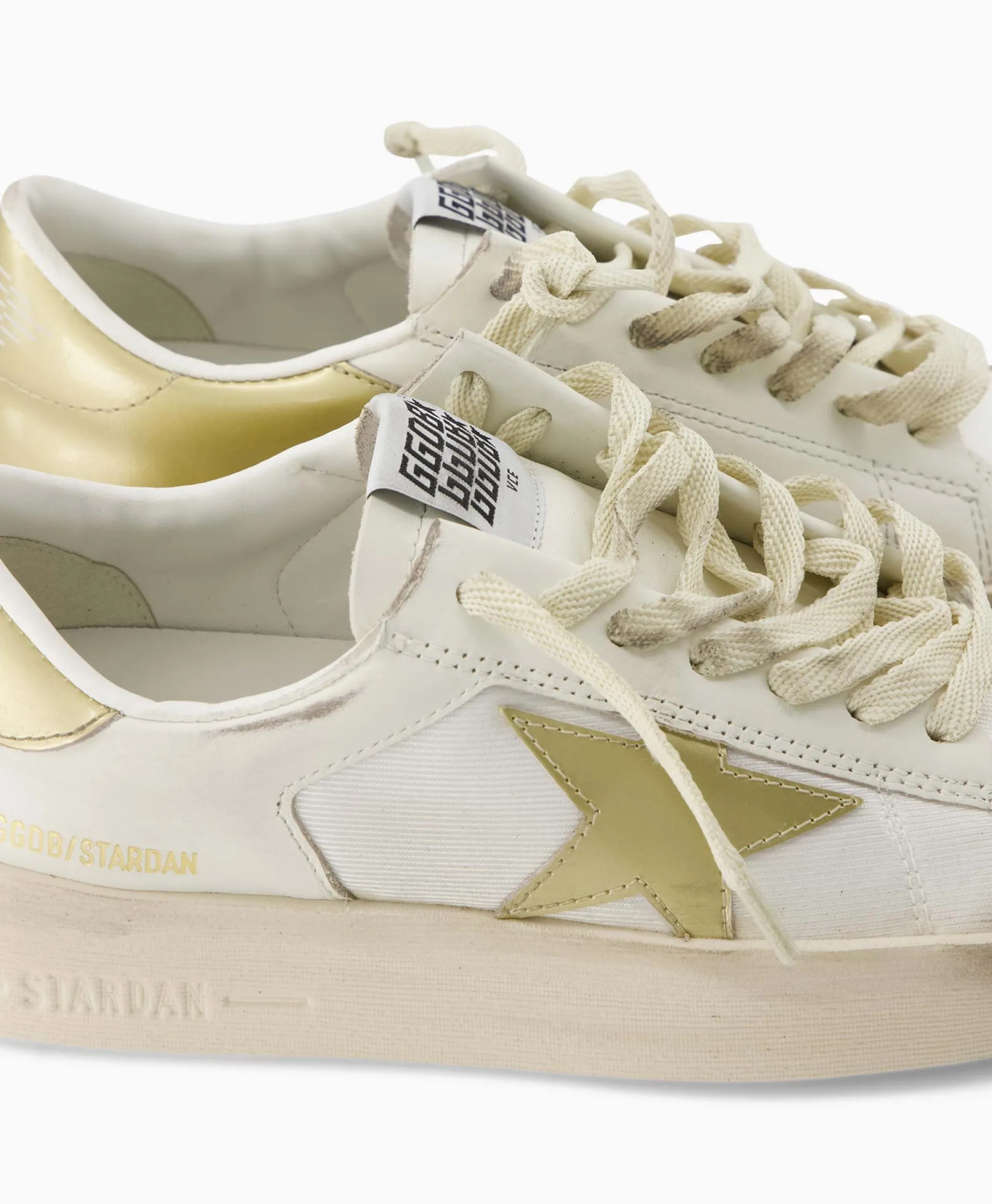 New Sneaker Stardan Leather Mirrored Star Wit Dames Sneakers
