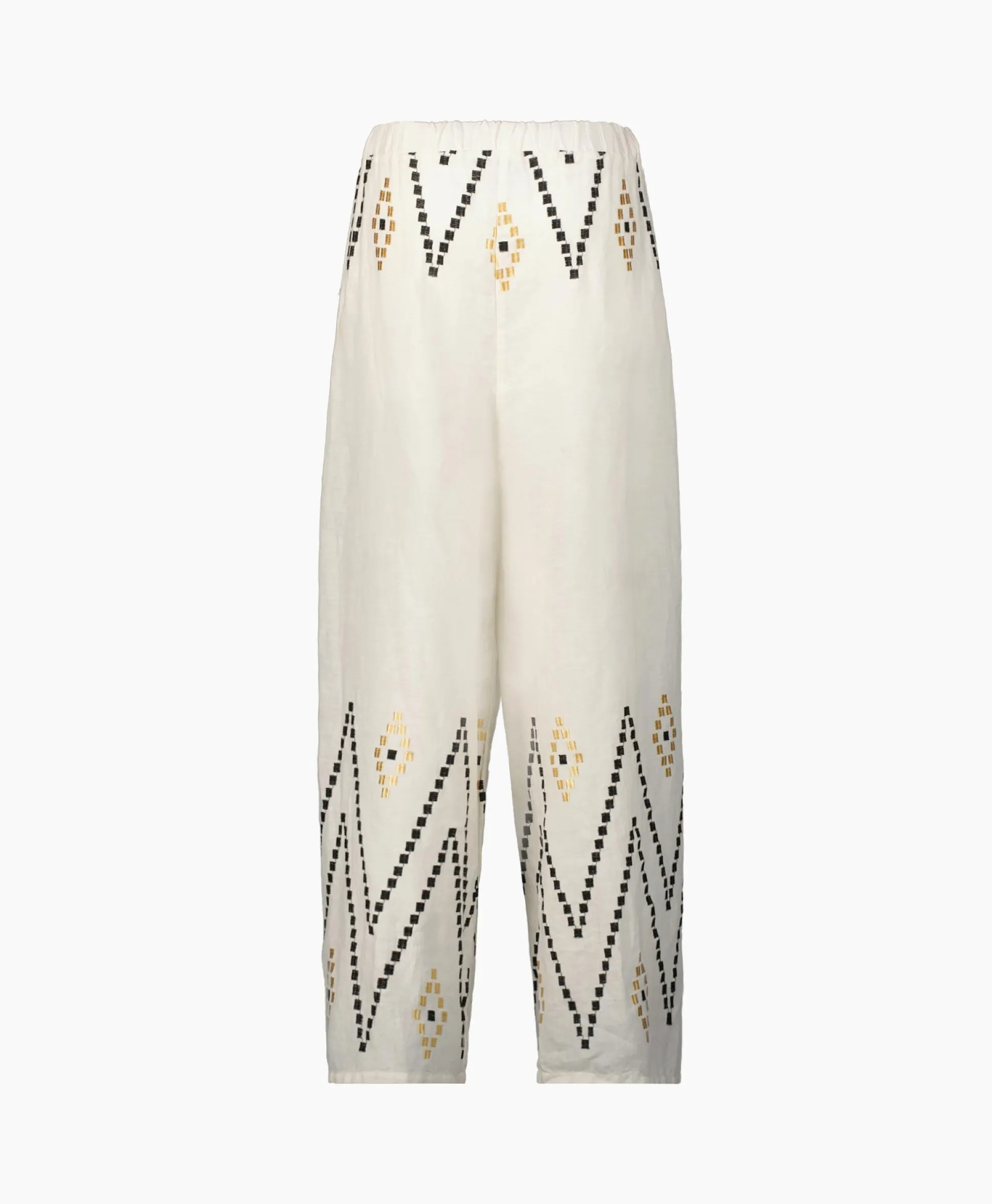 Shop Pantalon Zig Zag Elastic Waist Ivoor / Naturel Dames Broeken