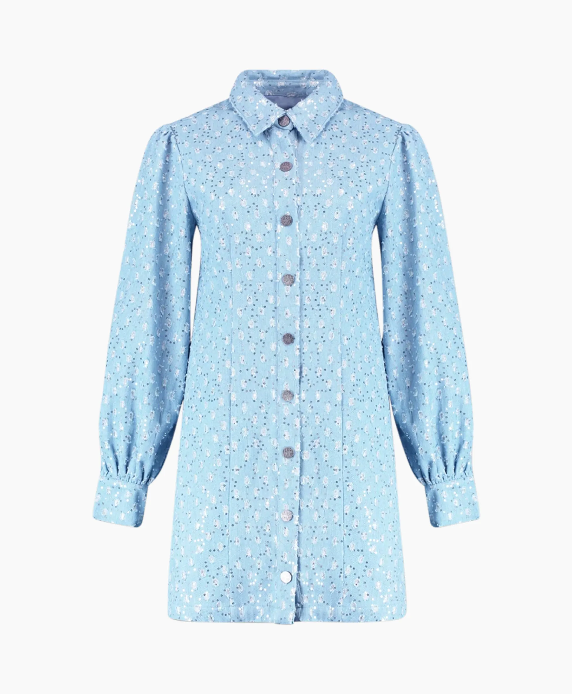 Fashion Harper & Yve Mini Jurk Flo-Dr Licht Blauw Dames Jurken