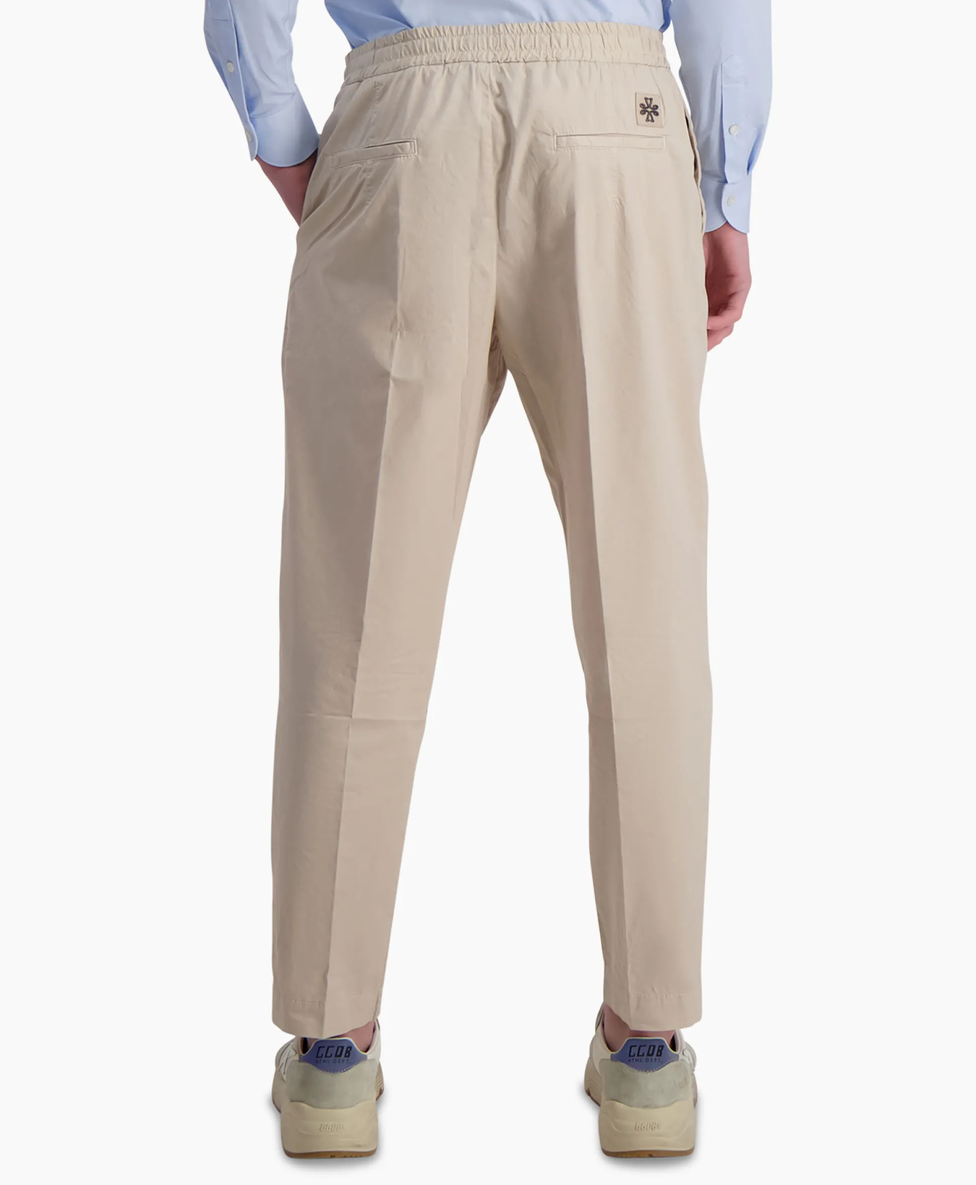 Discount Pantalon Low Carrot Fit Daniel Beige Heren Broeken