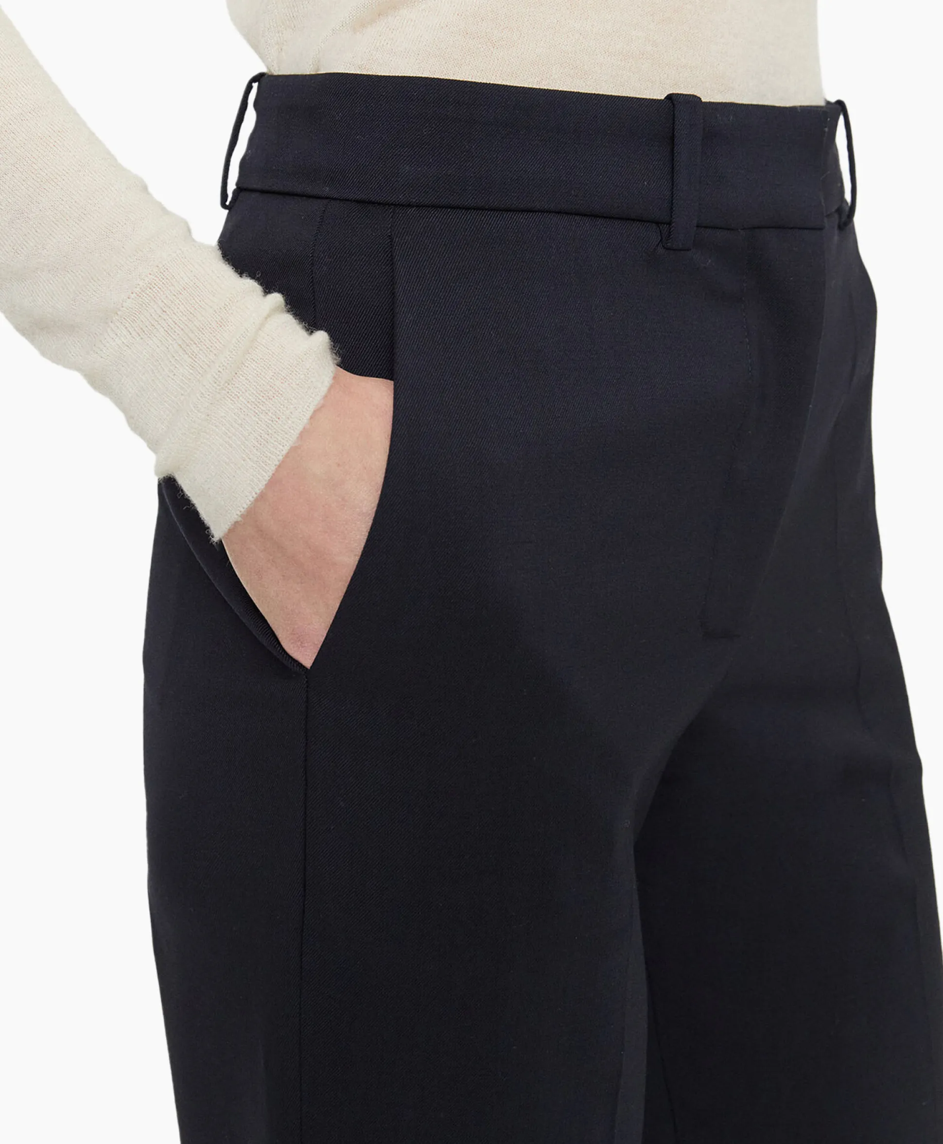 Fashion Pantalon Morissey Tailor Wool Donker Blauw Dames Broeken