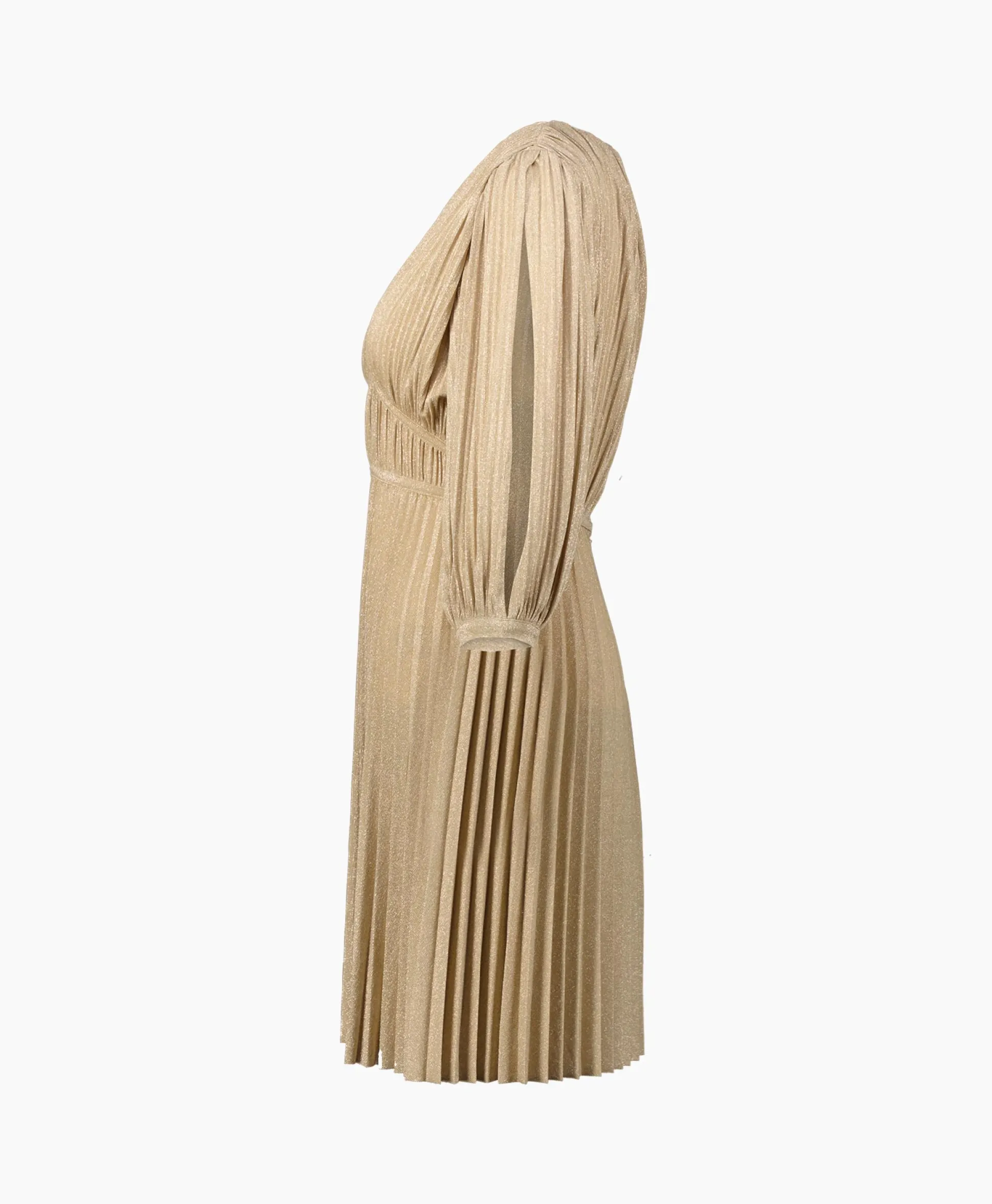 Shop Midi Jurk Abito C/Intarsio Goud Dames Jurken
