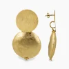 Sale Oorbellen Cw Earring Round Disc Xl Goud Dames Sieraden