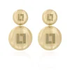 Outlet Oorbellen Ce Re Round Logo Sand Goud Dames Sieraden