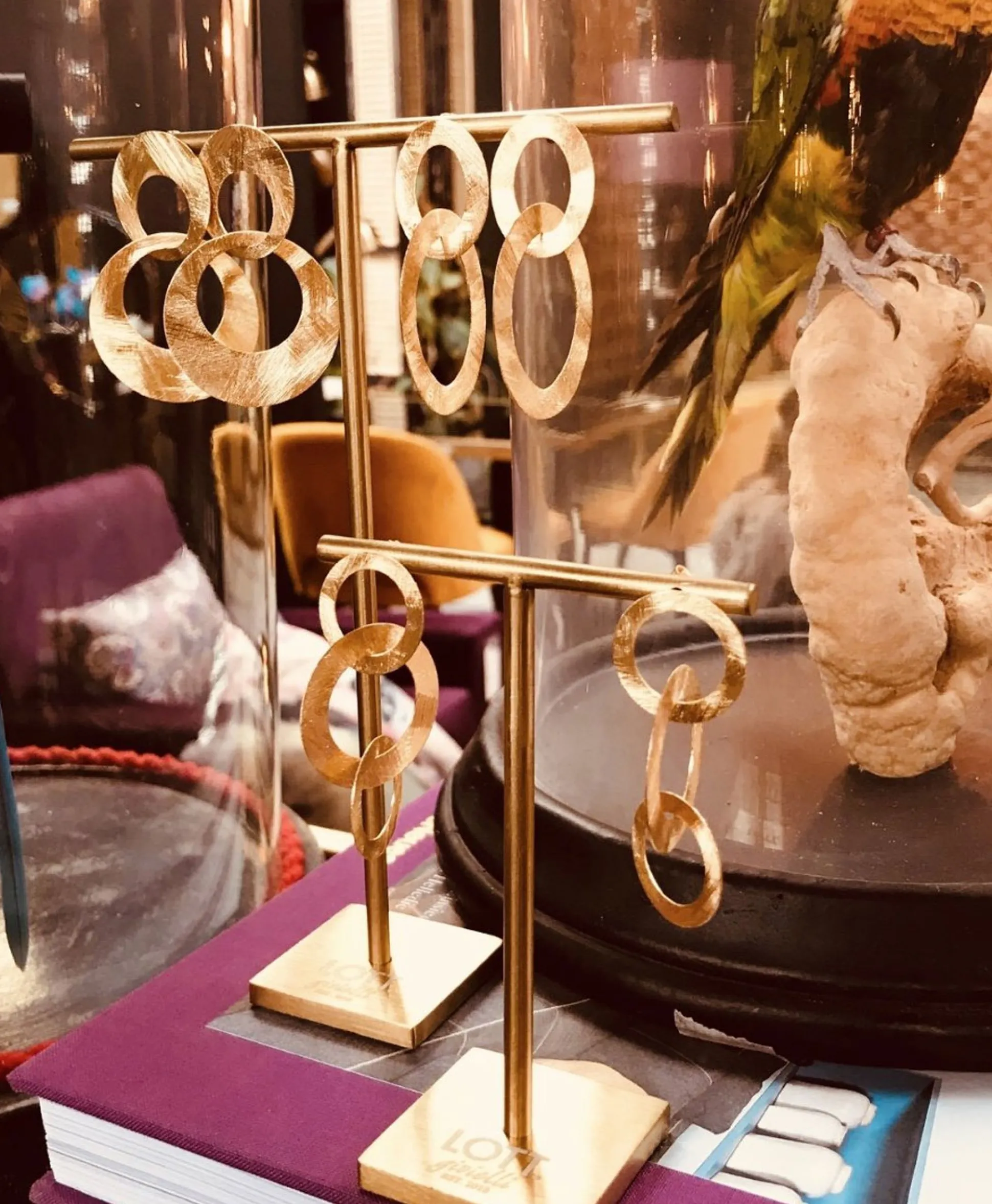 Clearance Oorbellen Tripple Rounde Op Goud Dames Sieraden