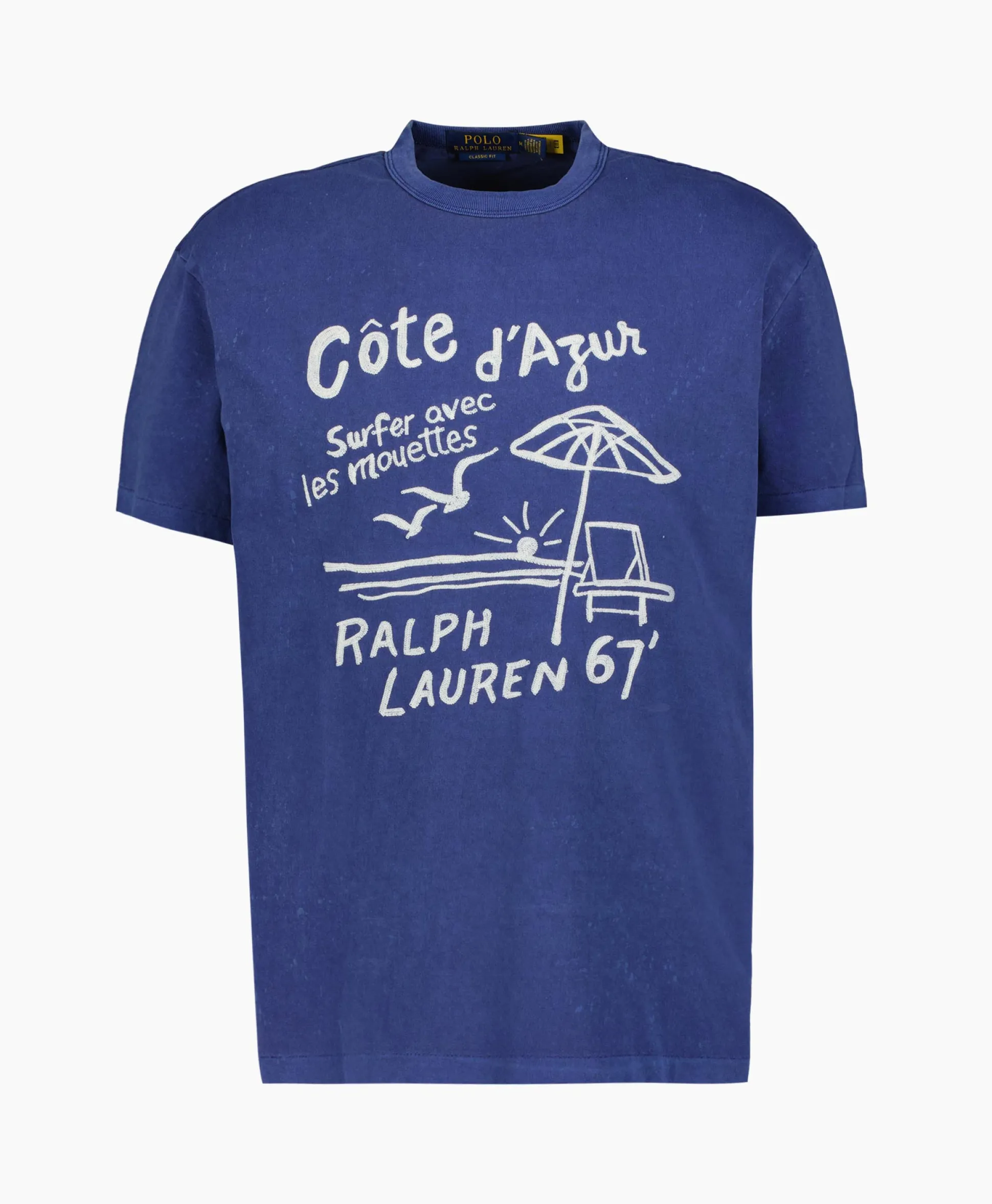 Hot T-Shirt Korte Mouw Short Sleeve Cote D'Azur Petrol Heren T-Shirts