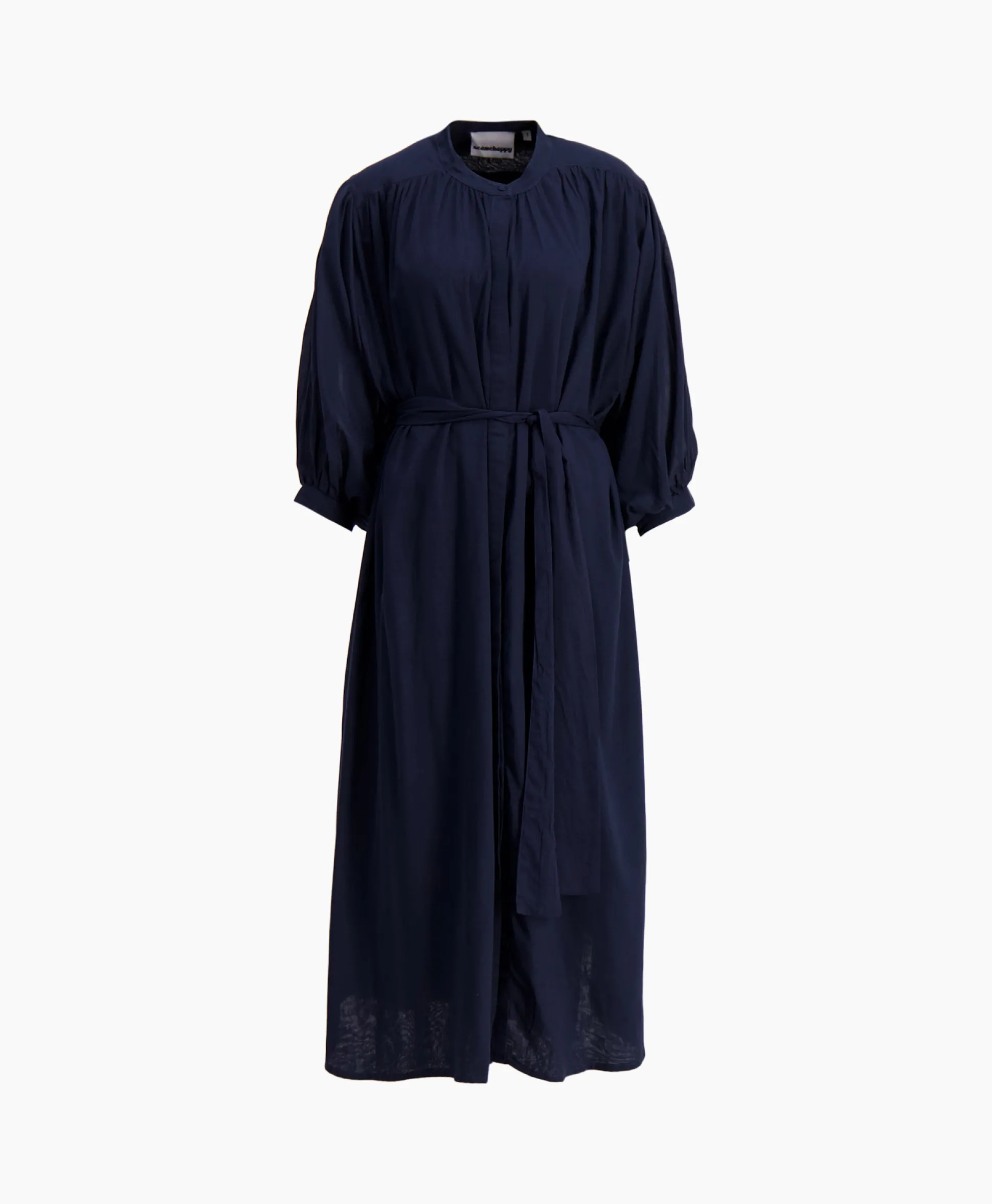 Discount Maxi Jurk Balloon Long Double Layered Donker Blauw Dames Jurken