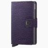 Hot Portemonnee Miniwallet Crisple Midden Paars Dames Portemonnees