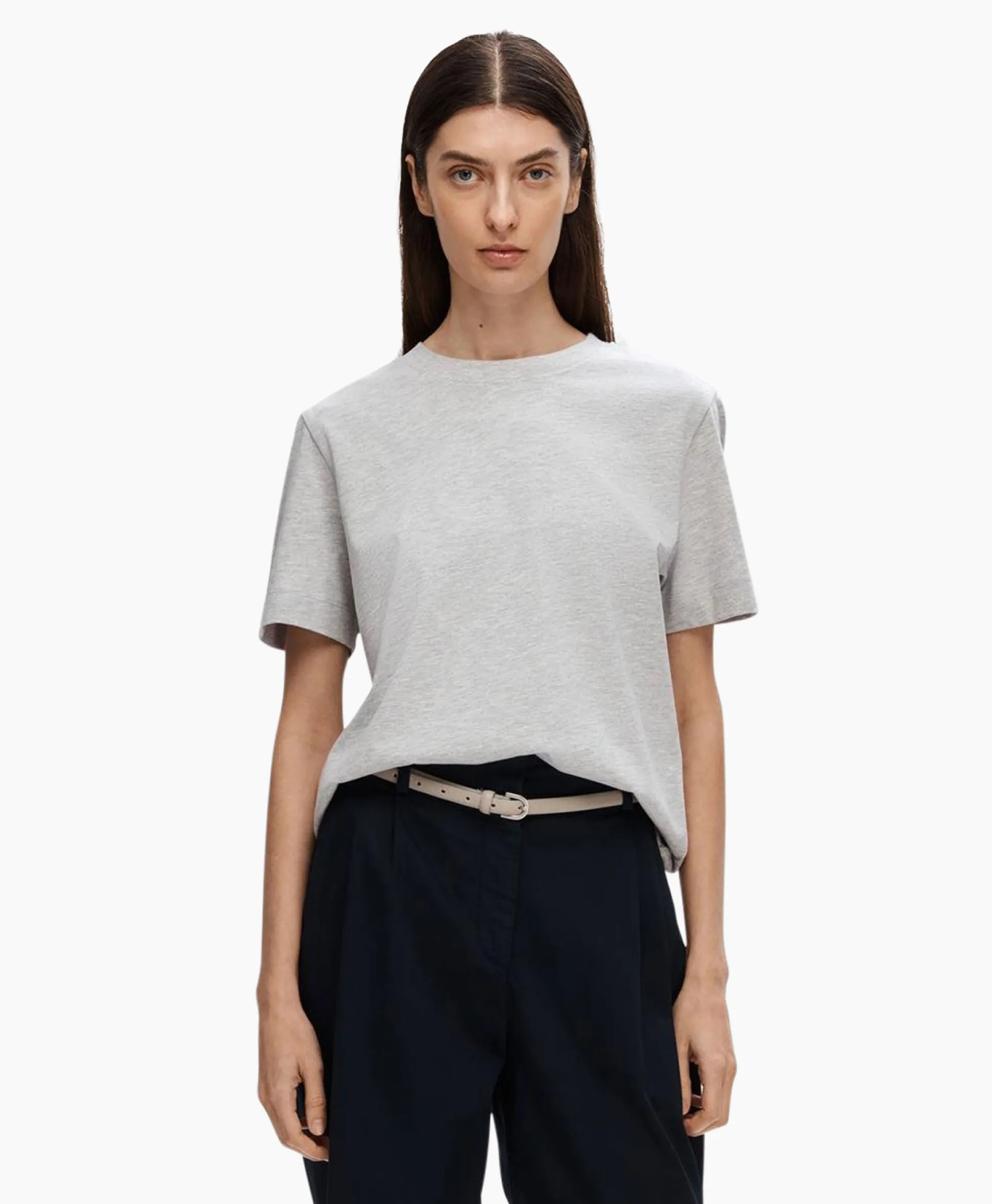 Cheap T-Shirt Essential Ssboxy Tee Noos Licht Grijs Dames T-Shirts & Tops