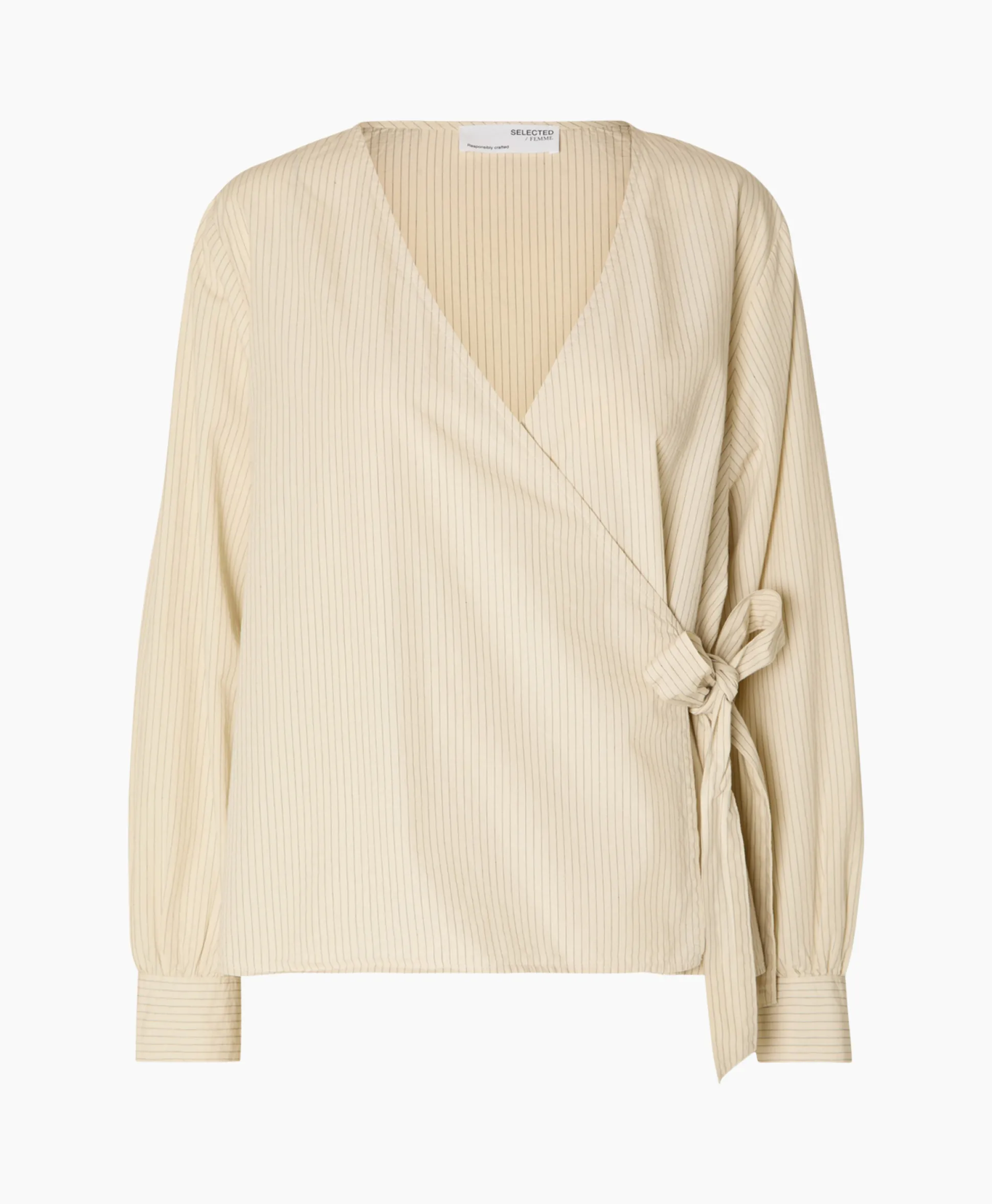 Discount Top Millie Ls Striped Wrap B Goud Dames T-Shirts & Tops