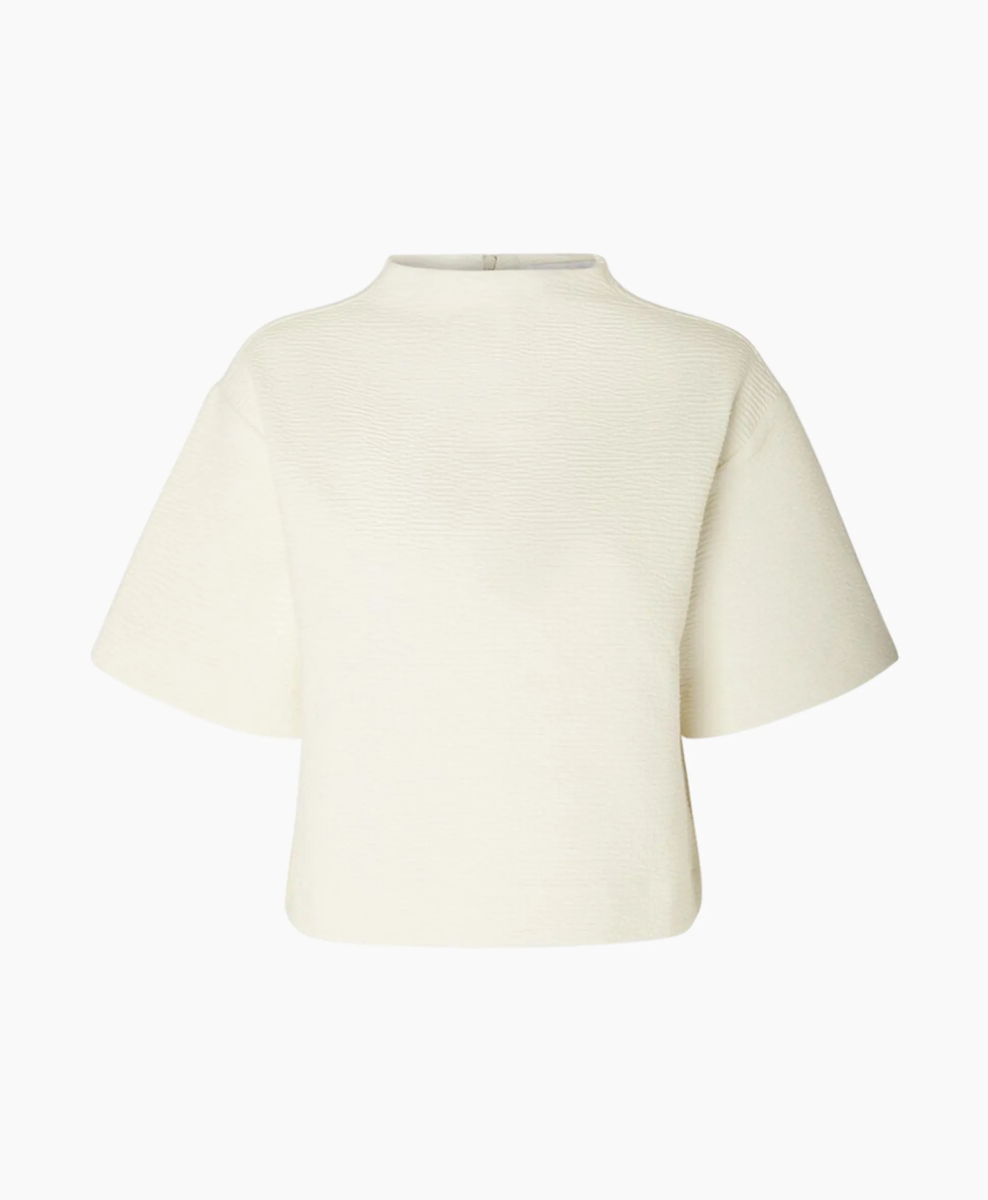 Best T-Shirt Korte Mouw Frankie 2/4 T-Neck Wit Dames T-Shirts & Tops