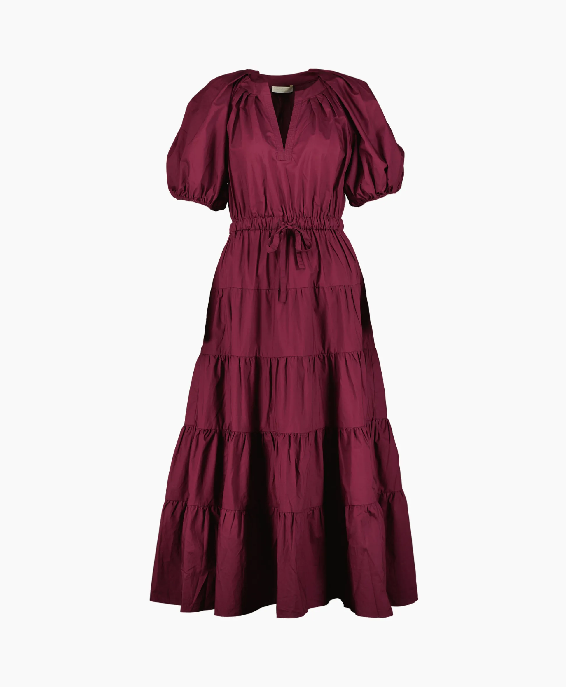 New Midi Jurk Olina Bordeaux Dames Jurken