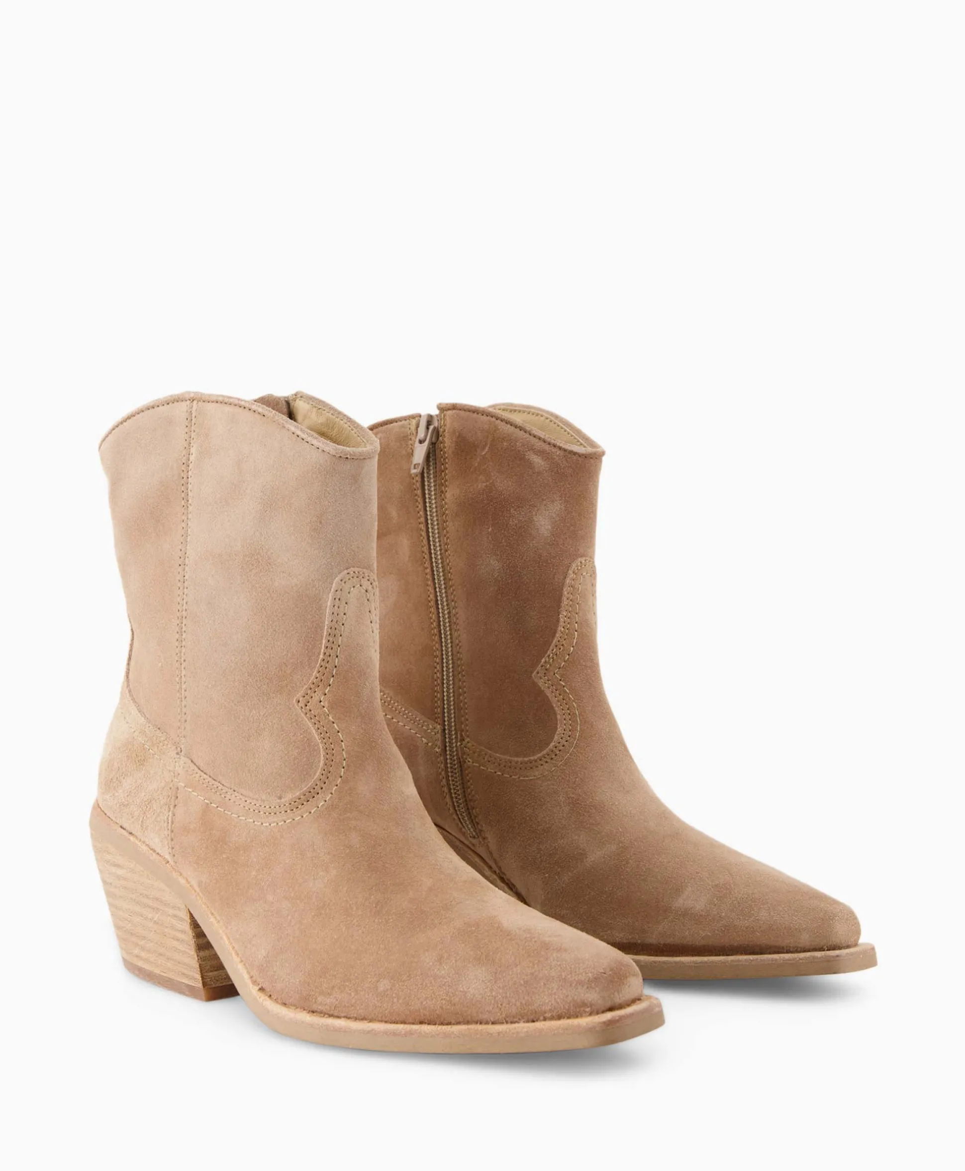 Fashion Enkellaars Eveline Beige Dames Laarzen