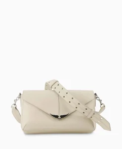 Discount Zadig & Voltaire Crossbody Tas Borderline Daily Grained Leath Ecru Dames Tassen