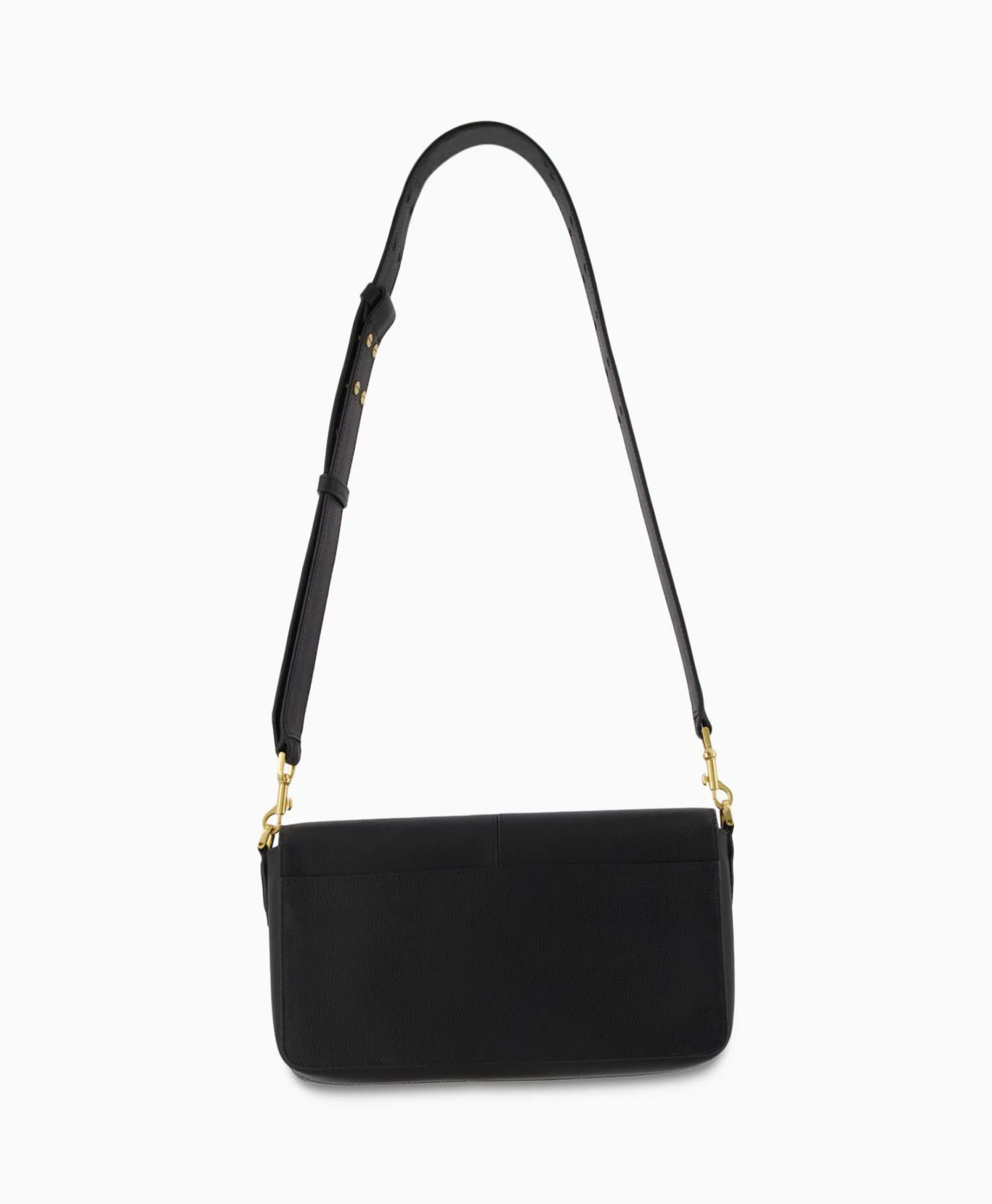 Sale Zadig & Voltaire Crossbody Tas Borderline Daily Grained Leath Zwart Dames Tassen