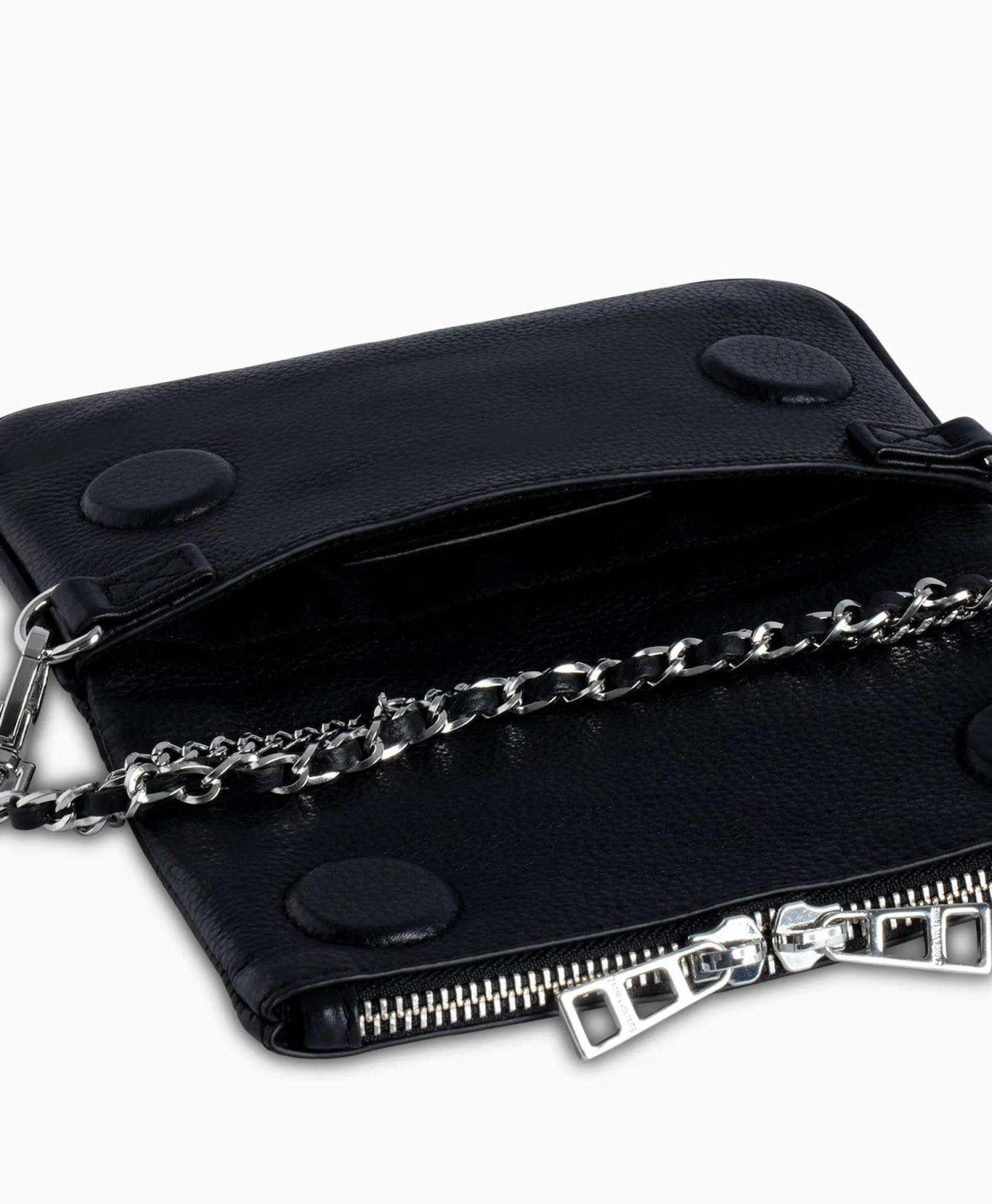 Online Zadig & Voltaire Crossbody Tas Rock Nano Plumetis Zwart Dames Tassen