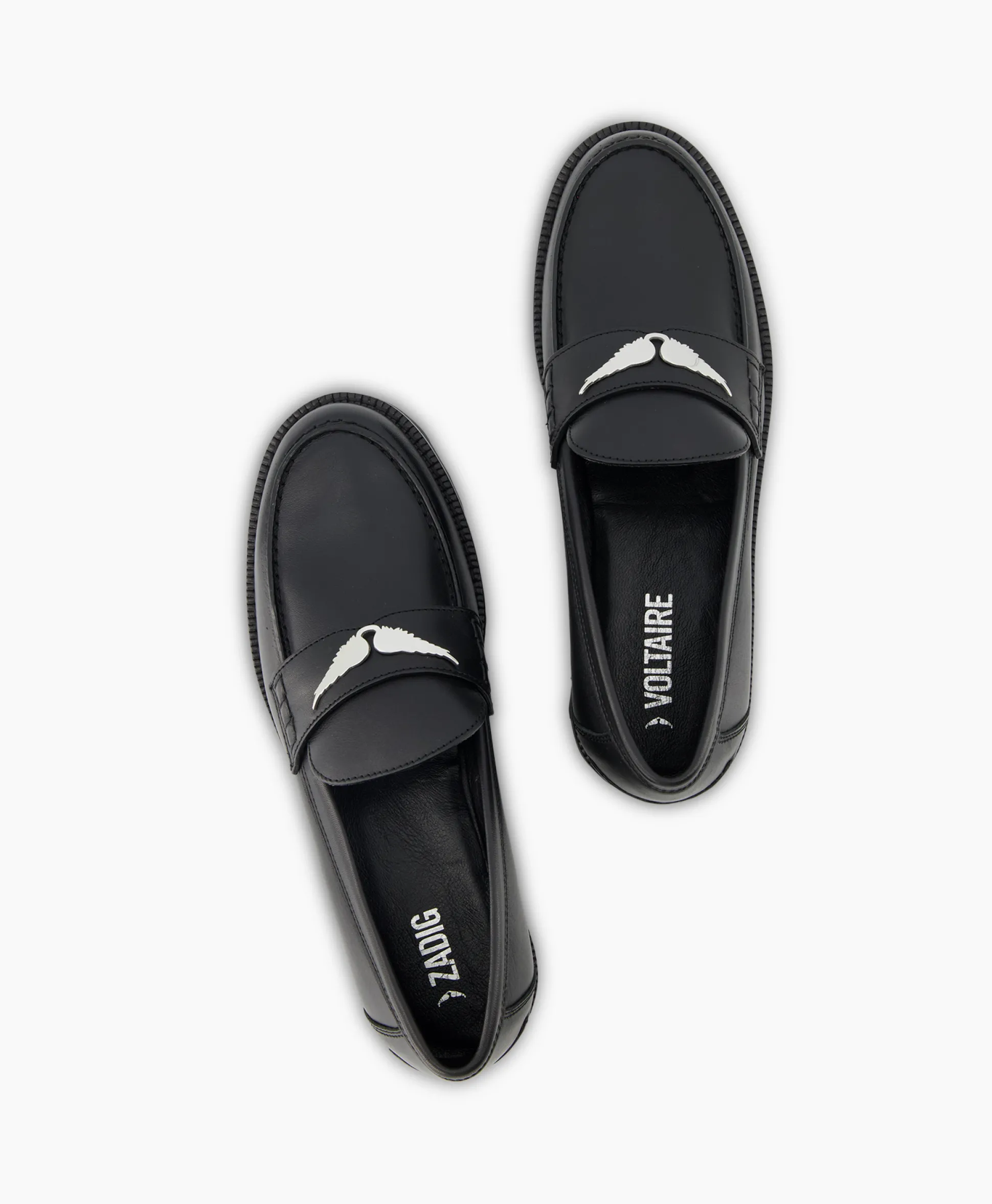 Flash Sale Zadig & Voltaire Loafer Joecassin Semy-Shiny Calfskin Zwart Dames Instappers