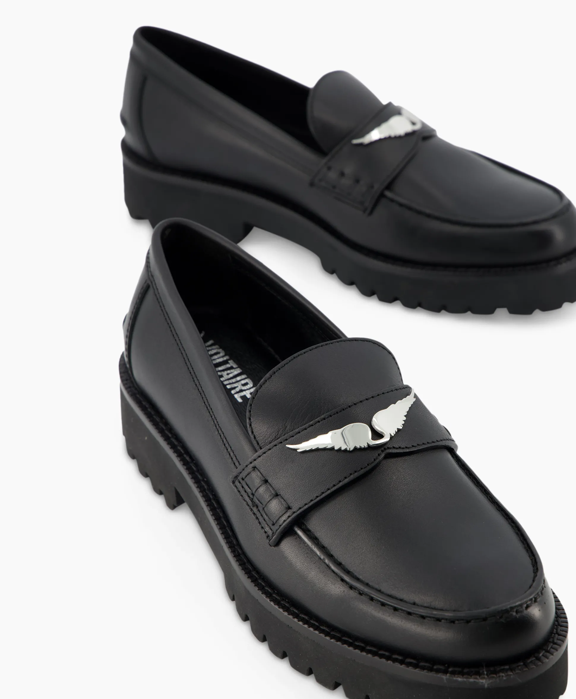 Flash Sale Zadig & Voltaire Loafer Joecassin Semy-Shiny Calfskin Zwart Dames Instappers