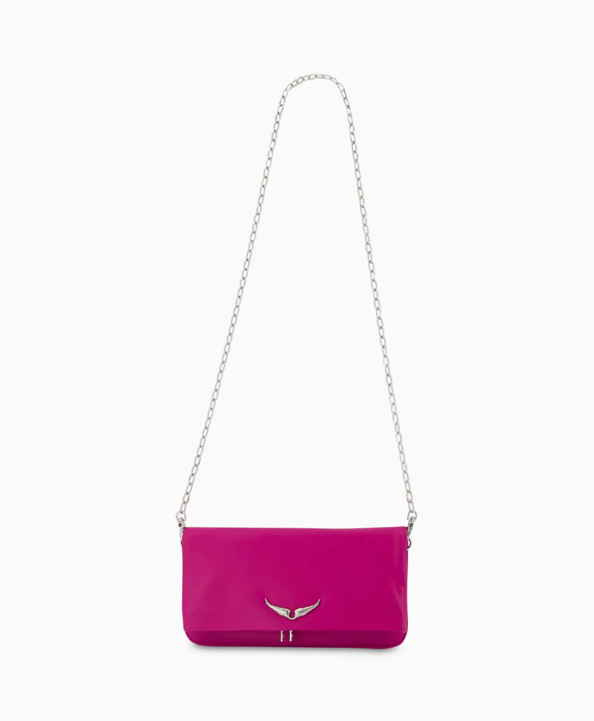 New Zadig & Voltaire Schouder / Hand Tas Rock Eternal Smooth Calfskin Paars Dames Tassen