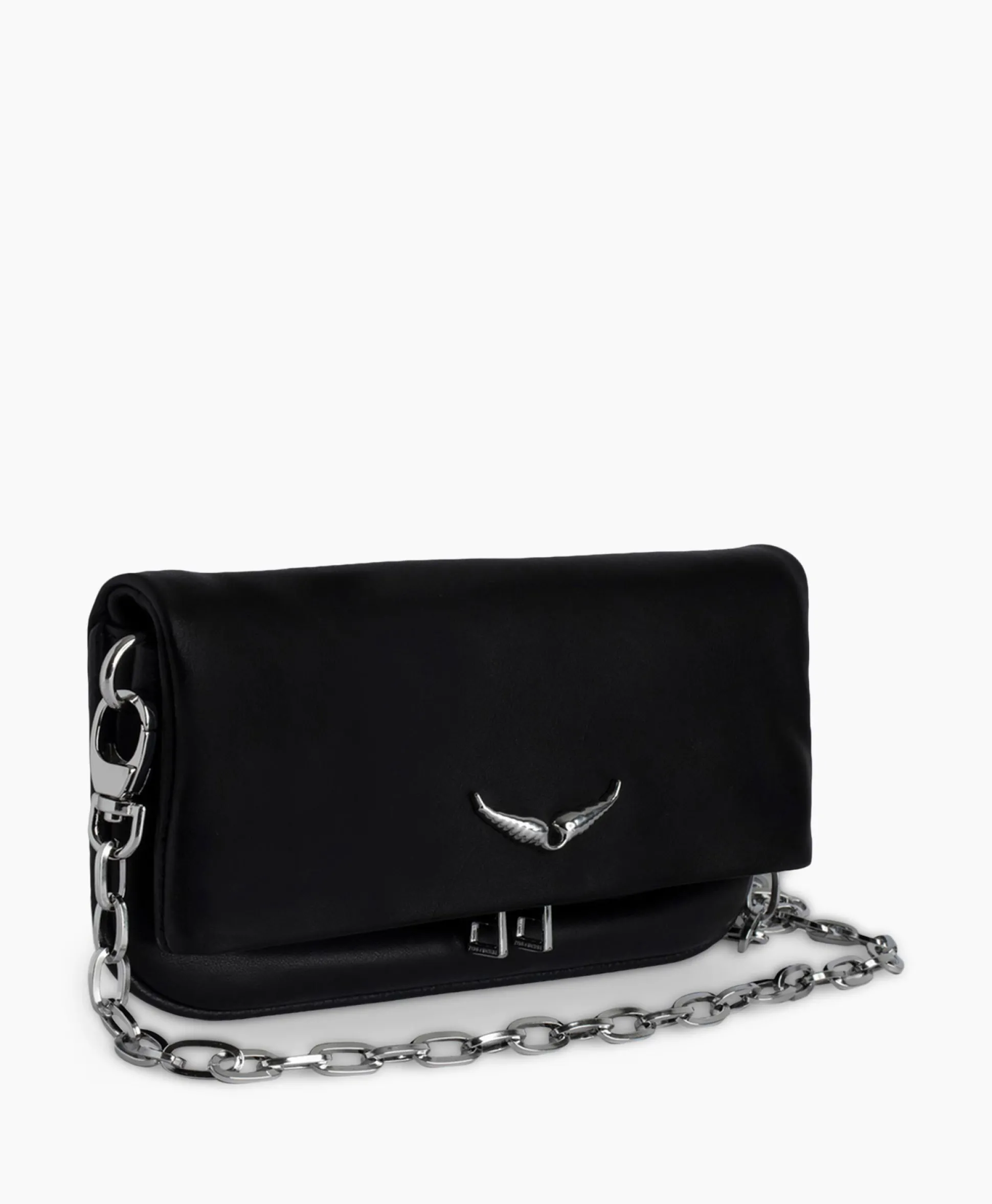Discount Zadig & Voltaire Schouder / Hand Tas Rock Eternal Smooth Calfskin Zwart Dames Tassen